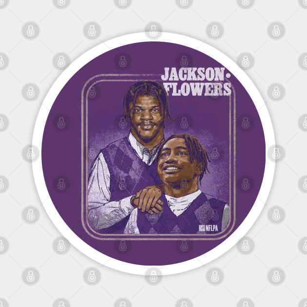 Lamar Jr. & Zay Flowers Baltimore Step Brothers Magnet by ClarityMacaws